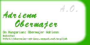 adrienn obermajer business card